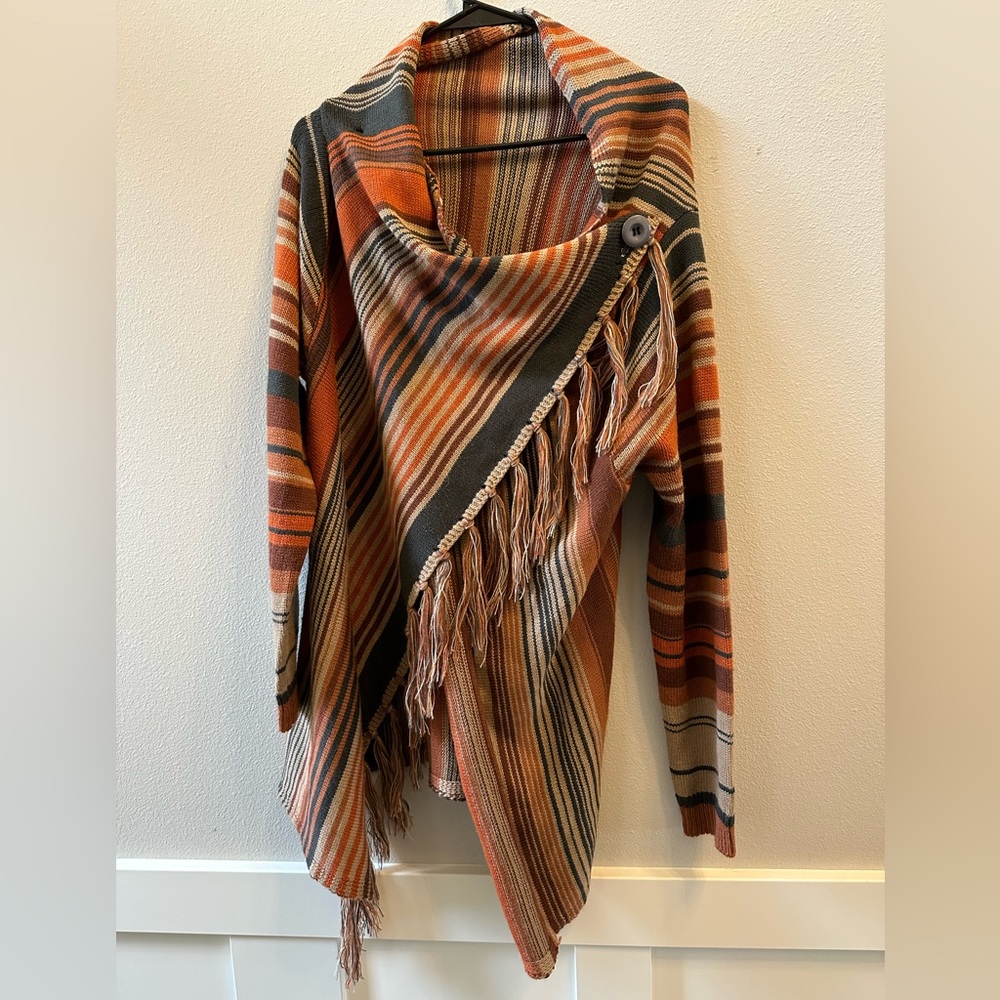 Poncho wrap sweater